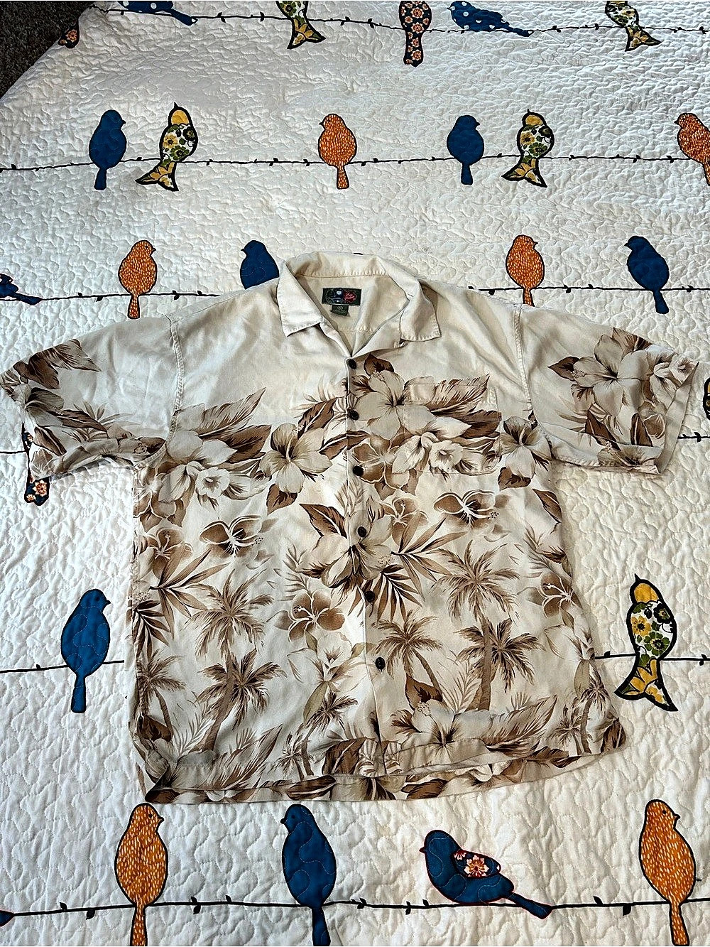 Vintage Hawaiian Floral Hawaiian Shirt Size Medium